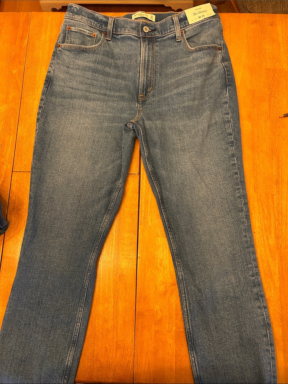 Classic Straight Leg Blue Jeans